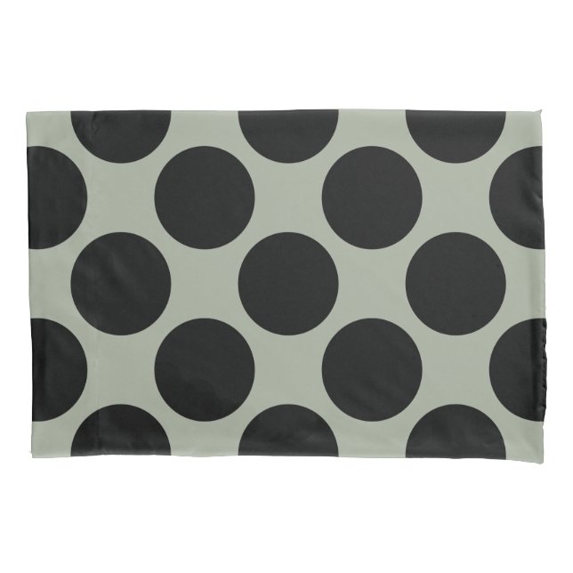 Geometric Diagonal Black Polka Dots on any Colour Pillowcase (Front)
