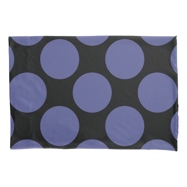 Geometric Diagonal Blue Polka Dots on any Colour Pillowcase (Front)