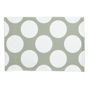 Geometric Diagonal White Polka Dots on any Colour Pillowcase