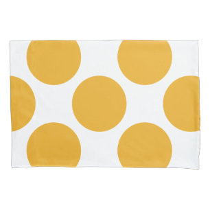 Geometric Diagonal Yellow Polka Dots on any Colour Pillowcase