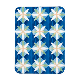 Geometric diamond flowers magnet