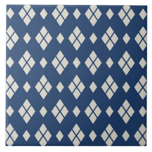 Geometric Diamond Pattern Ceramic Tile