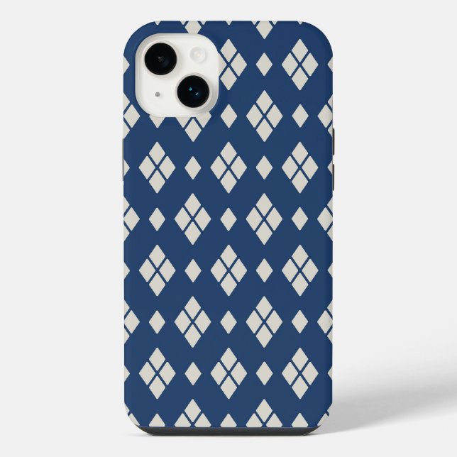 Geometric Diamond Pattern iPhone Case (Back)