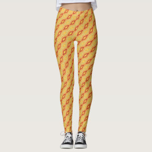 Geometric diamond patterned leggings