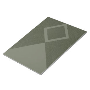 Geometric Diamond Peak Moss Green Notepad