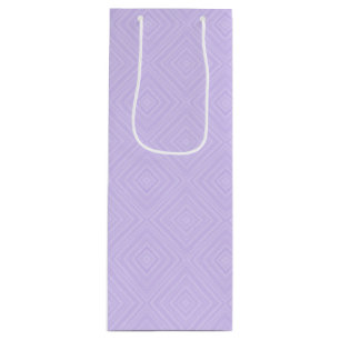 Geometric Diamond Purple Lilac Wine Gift Bag