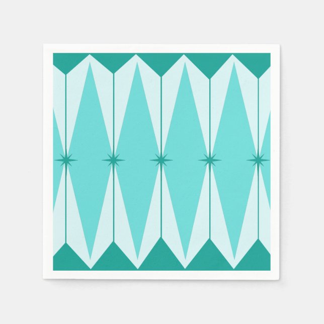 Geometric Diamonds & Starbursts Paper Napkins (Front)