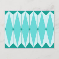 Geometric Diamonds & Starbursts Postcard