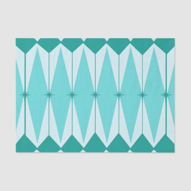 Geometric Diamonds & Starbursts Tissue Paper (Front)