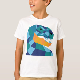 Geometric dinosaur t-shirt for kids - T-Rex
