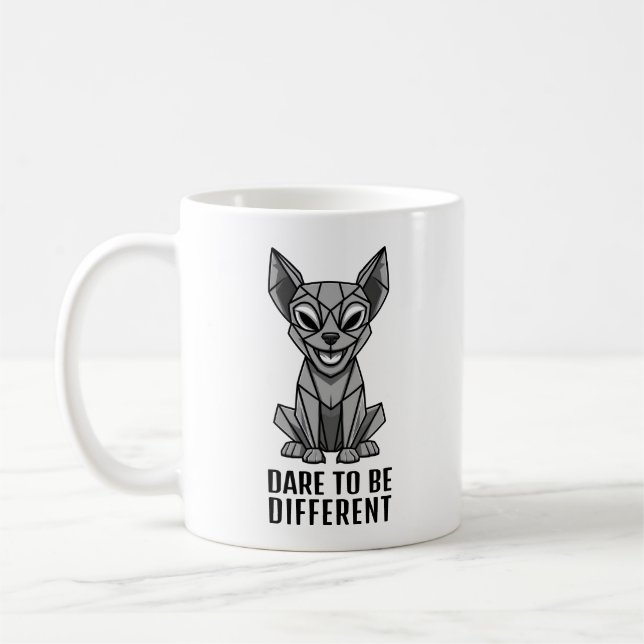 Geometric Dog Coffee Mug (Left)
