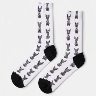 Geometric Dog Socks