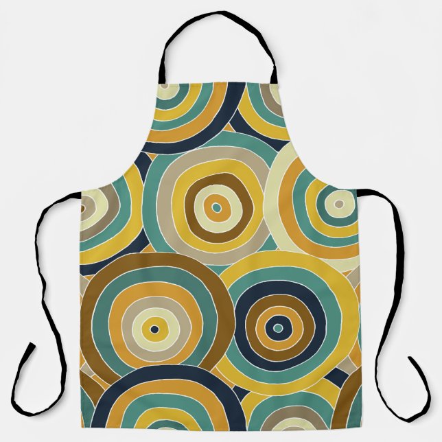 Geometric Doodle: Vibrant Seamless Background Apron (Front)