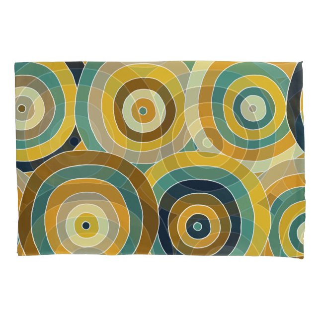Geometric Doodle: Vibrant Seamless Background Pillowcase (Front)