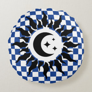 geometric drawing ItalianFreaks Round Cushion