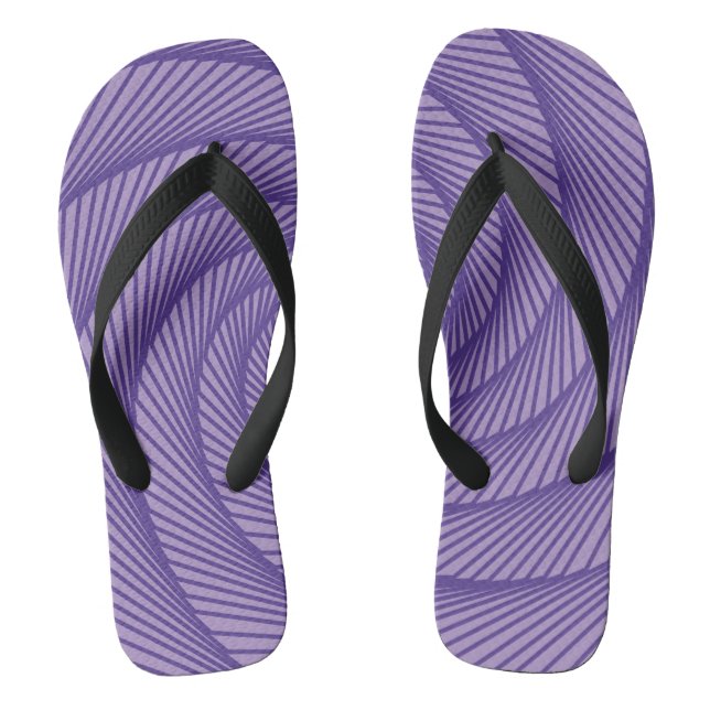 geometric drawing Violet Thongs (Footbed)