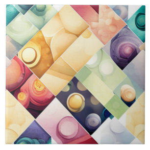 Geometric Drops Ceramic Tile