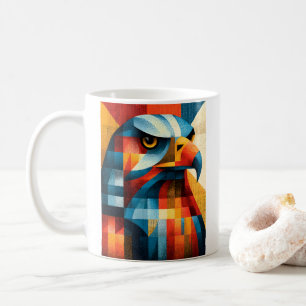 Geometric Eagle Abstract Pop Art Retro Coffee Mug