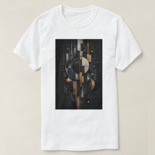 Geometric Eclipse Luxury Abstract 3D Wall Art T-Shirt