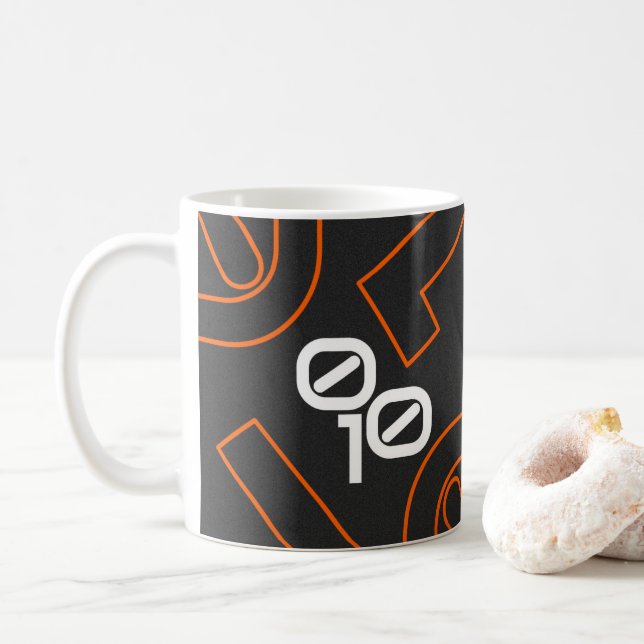 Geometric Elegance: 100 Printed Mug (With Donut)