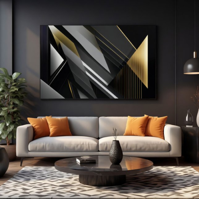 Geometric Elegance Gold & Black Poster (Creator Uploaded)