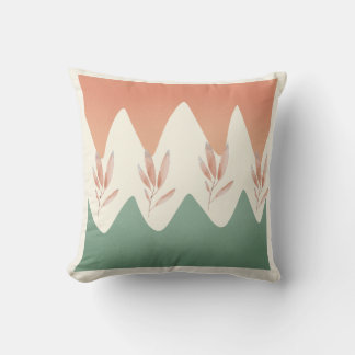  Geometric Elegance Leafy Square Pillow