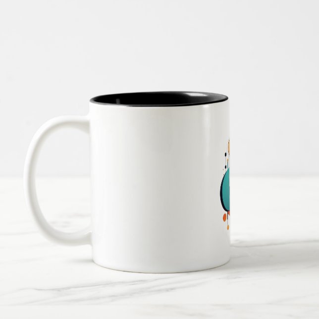 Geometric Elegance Two-Tone Coffee Mug (Left)