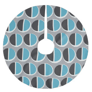 Geometric Elegance: Vintage Pattern Design. Brushed Polyester Tree Skirt
