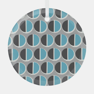 Geometric Elegance: Vintage Pattern Design. Glass Tree Decoration