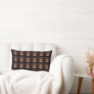 Geometric Elegancy Cotton Lumbar Cushion