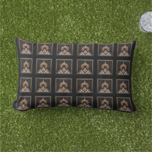 Geometric Elegancy Outdoor Lumbar Cushion