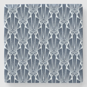 Geometric Elements: Stylised Modern Pattern Stone Coaster