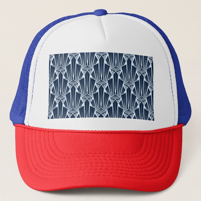 Geometric Elements: Stylised Modern Pattern Trucker Hat (Front)