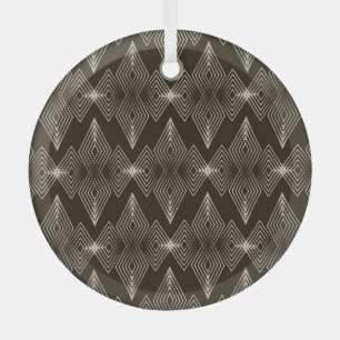 Geometric elements, vintage seamless ornament. glass tree decoration