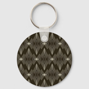 Geometric elements, vintage seamless ornament. key ring