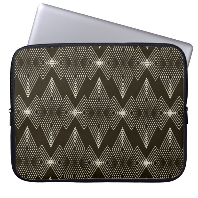 Geometric elements, vintage seamless ornament. laptop sleeve (Front)