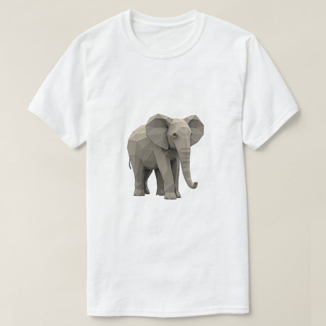 geometric elephant T-shirt (Design Front)