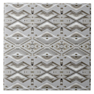 Geometric Embossed Diamond Pattern Ceramic Tile