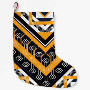 Geometric ethnic oriental pattern traditional desi small christmas stocking