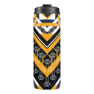 Geometric ethnic oriental pattern traditional desi thermal tumbler