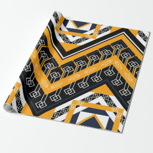 Geometric ethnic oriental pattern traditional desi wrapping paper