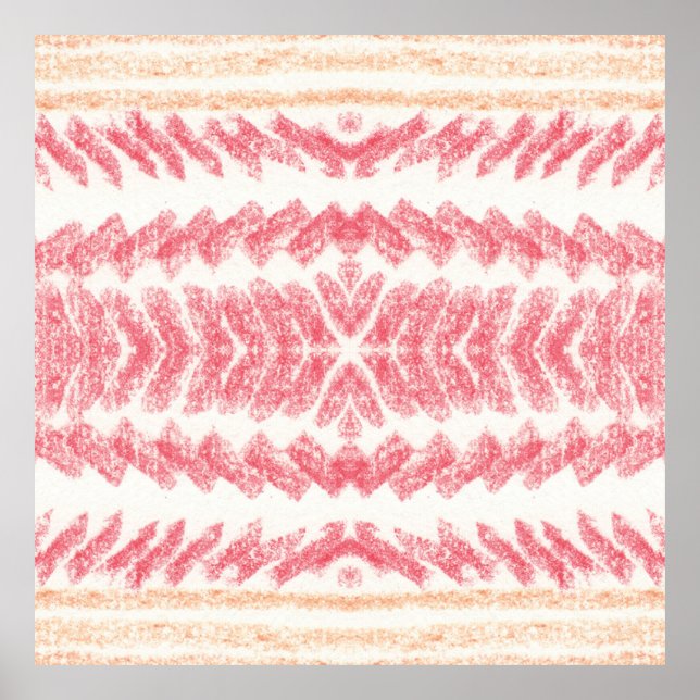 Geometric ethnic oriental seamless pattern. Tradit Poster (Front)