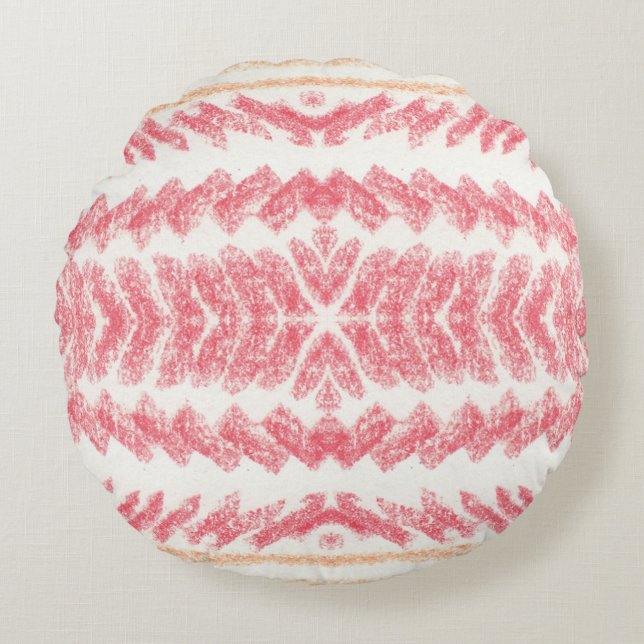 Geometric ethnic oriental seamless pattern. Tradit Round Cushion (Front)
