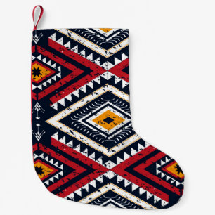 Geometric ethnic oriental seamless pattern traditi small christmas stocking