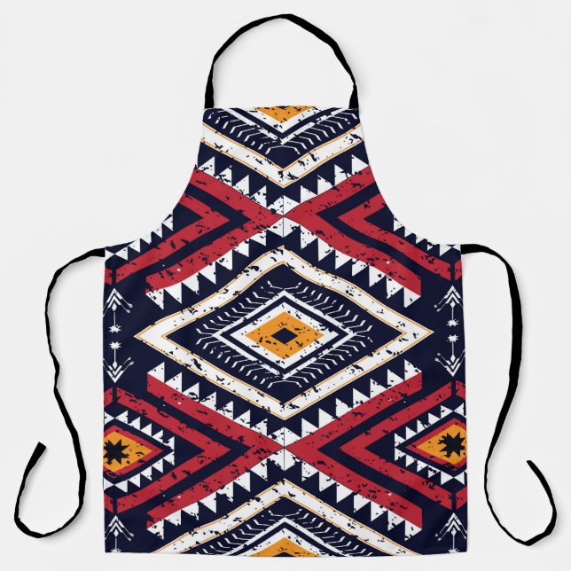 Geometric Ethnic Oriental: Traditional Seamless Apron (Front)