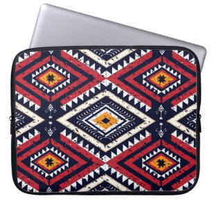 Geometric Ethnic Oriental: Traditional Seamless Laptop Sleeve