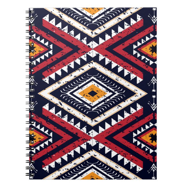 Geometric Ethnic Oriental: Traditional Seamless Notebook (Front)