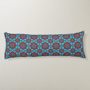 Geometric Ethnic Pattern Body Pillow – Burgundy Re