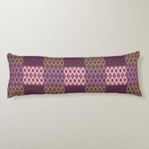 Geometric Ethnic Pattern Body Pillow – Burgundy Re