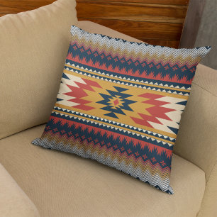 Geometric Ethnic Pattern Native American Style Cushion